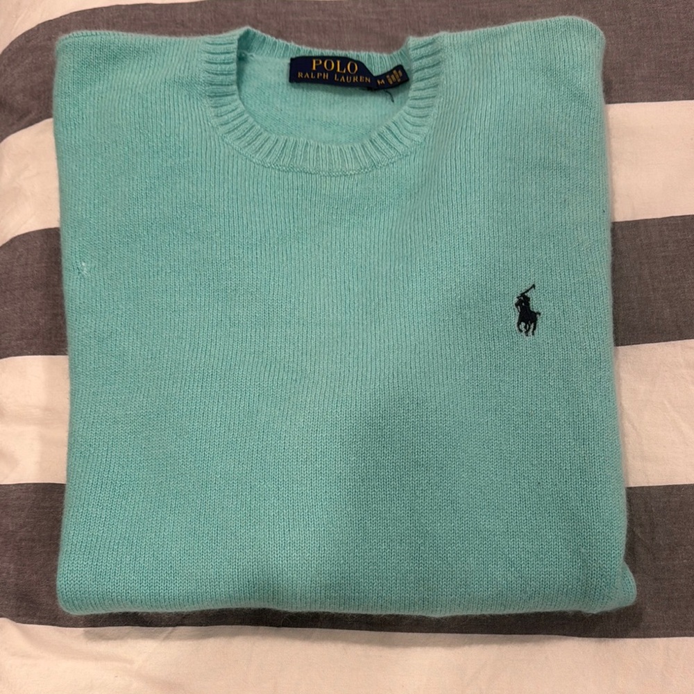 Polo by Ralph Lauren Men's Aqua Sweater